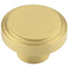 Stylish 40mm Satin Brass Cupboard Knob Modern Interiors Kitchen Cabinet Knob