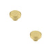 PACK Stylish 40mm Satin Brass Cupboard Knob Modern Interiors Kitchen Cabinet Knob (3)