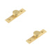 PACK Sleek Satin Brass Cupboard Knob with Stepped Backplate 40mm Design Kitchen Cabinet Knob (1)
