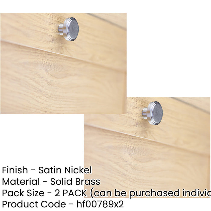 PACK Satin Nickel 40mm Cupboard Knob Modern Interiors Kitchen Cabinet Knob (1)-1