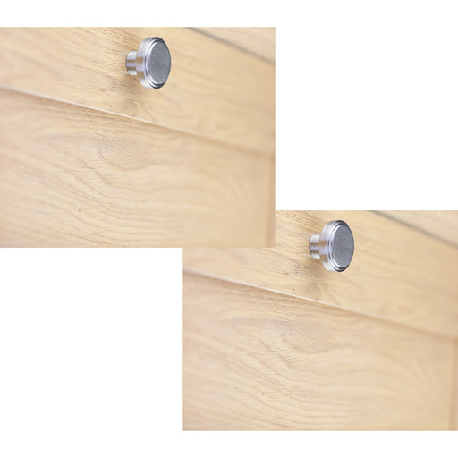 PACK Satin Nickel 40mm Cupboard Knob Modern Interiors Kitchen Cabinet Knob (1)