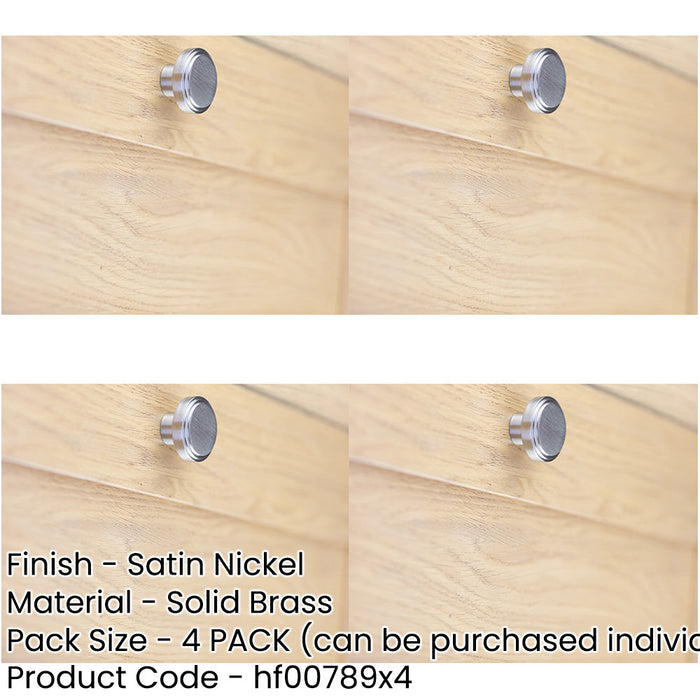 PACK Satin Nickel 40mm Cupboard Knob Modern Interiors Kitchen Cabinet Knob-1