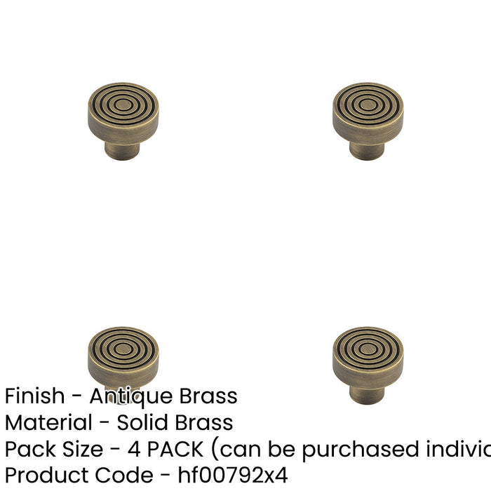 PACK Elegant 30mm Antique Brass Cupboard Knob Stylish Interiors Kitchen Cabinet Knob-1