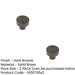 PACK Elegant 30mm Dark Bronze Cupboard Knob Stylish Interiors Kitchen Cabinet Knob (3)-1