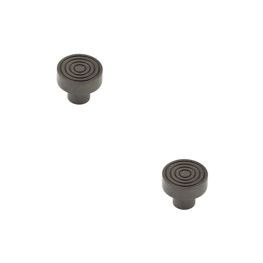 PACK Elegant 30mm Dark Bronze Cupboard Knob Stylish Interiors Kitchen Cabinet Knob (3)