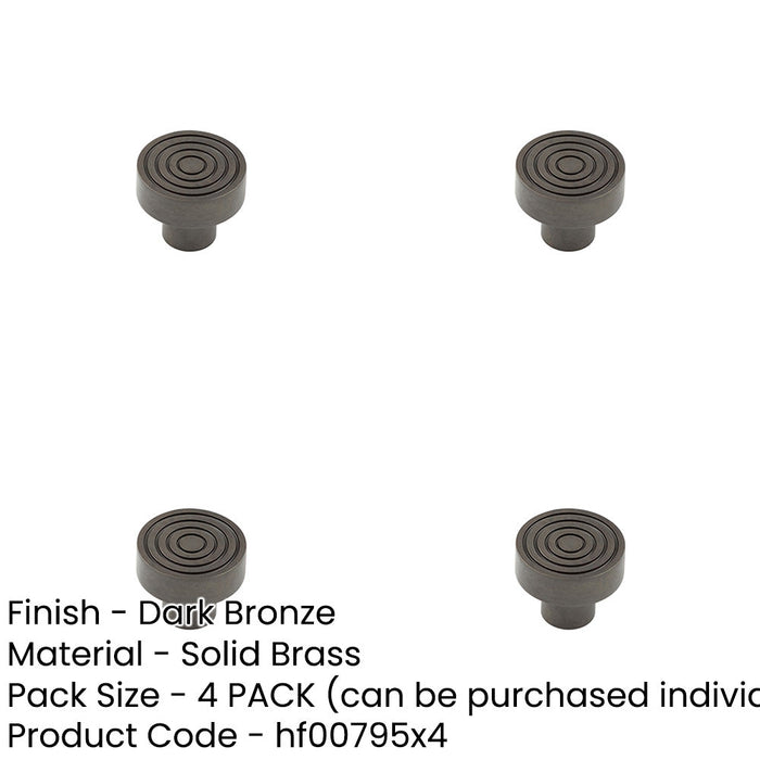PACK Elegant 30mm Dark Bronze Cupboard Knob Stylish Interiors Kitchen Cabinet Knob-1
