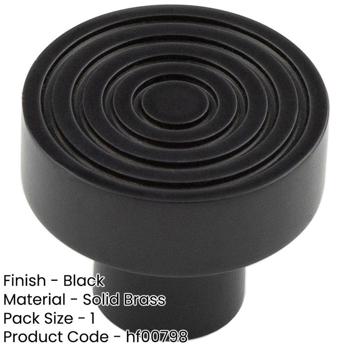 Elegant 30mm Black Cupboard Knob Stylish Interiors Kitchen Cabinet Knob-1