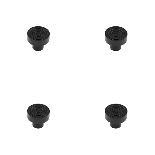 PACK Elegant 30mm Black Cupboard Knob Stylish Interiors Kitchen Cabinet Knob