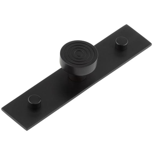 Elegant 30mm Black Cupboard Knob with Plain Backplate Kitchen Cabinet Knob