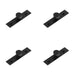 PACK Elegant 30mm Black Cupboard Knob with Plain Backplate Kitchen Cabinet Knob