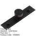 Elegant 30mm Black Cupboard Knob with Stepped Backplate Kitchen Cabinet Knob (1)-1