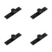 PACK Elegant 30mm Black Cupboard Knob with Stepped Backplate Kitchen Cabinet Knob (1)