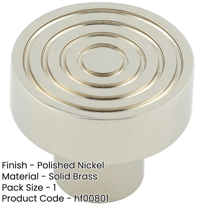 Elegant 30mm Polished Nickel Cupboard Knob Stylish Home Decor Kitchen Cabinet Knob-1