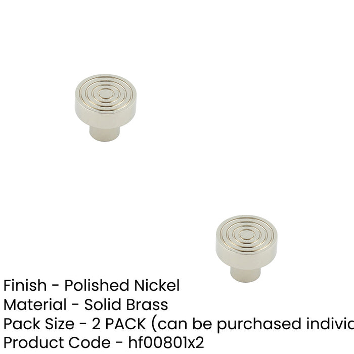 PACK Elegant 30mm Polished Nickel Cupboard Knob Stylish Home Decor Kitchen Cabinet Knob (1)-1