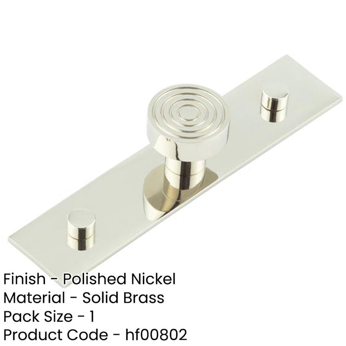 Elegant 30mm Polished Nickel Cupboard Knob with Backplate Kitchen Cabinet Knob-1