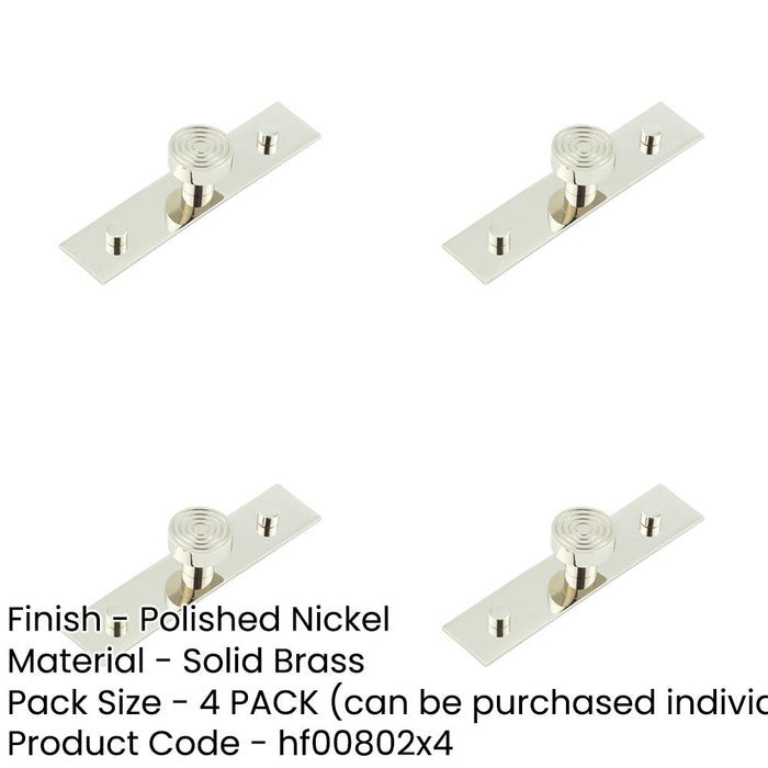 PACK Elegant 30mm Polished Nickel Cupboard Knob with Backplate Kitchen Cabinet Knob-1