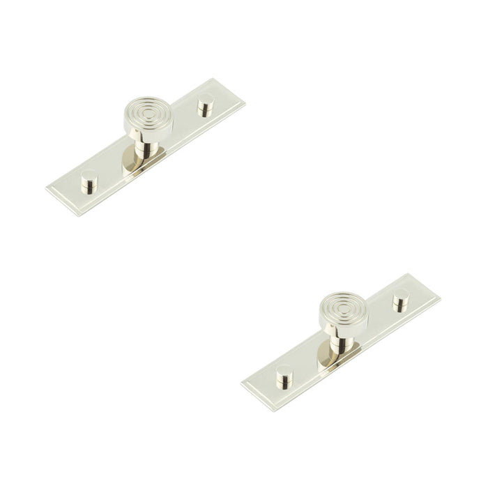 PACK Elegant 30mm Stepped Cupboard Knob with Polished Nickel Finish Kitchen Cabinet Knob (1)