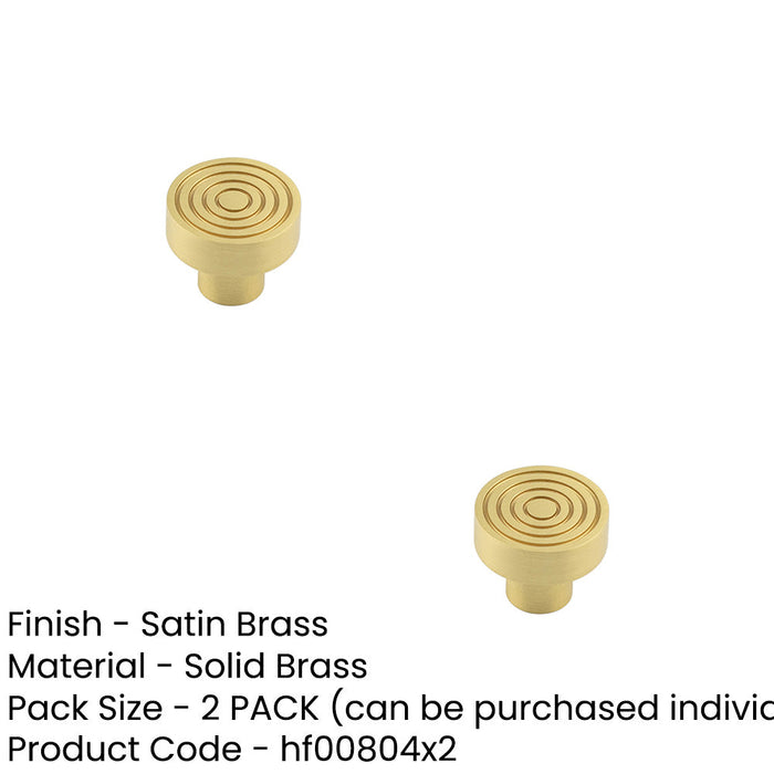 PACK Elegant 30mm Satin Brass Cupboard Knob Stylish Interiors Kitchen Cabinet Knob (1)-1