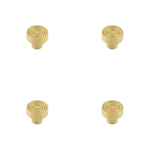 PACK Elegant 30mm Satin Brass Cupboard Knob Stylish Interiors Kitchen Cabinet Knob