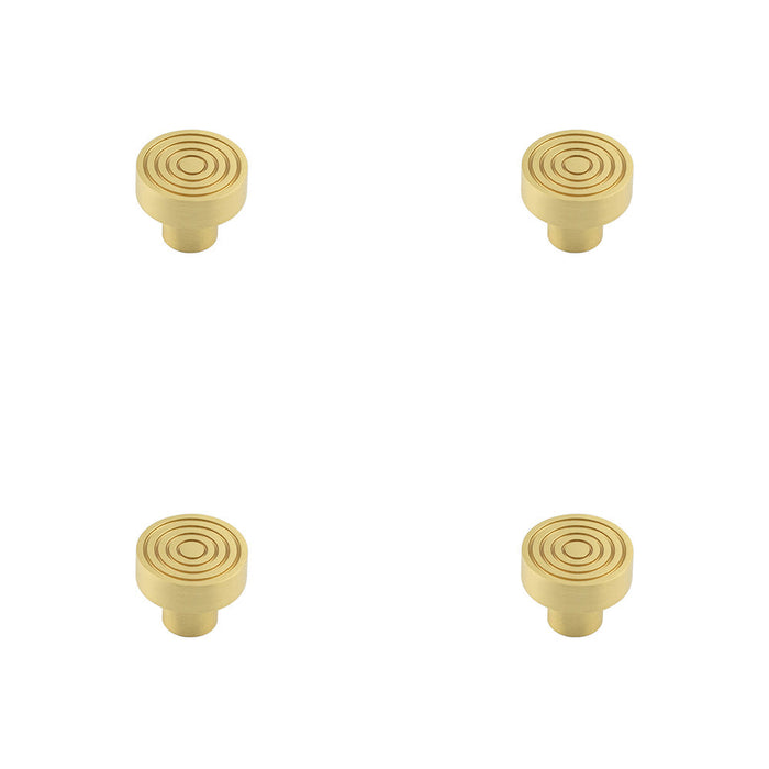 PACK Elegant 30mm Satin Brass Cupboard Knob Stylish Interiors Kitchen Cabinet Knob