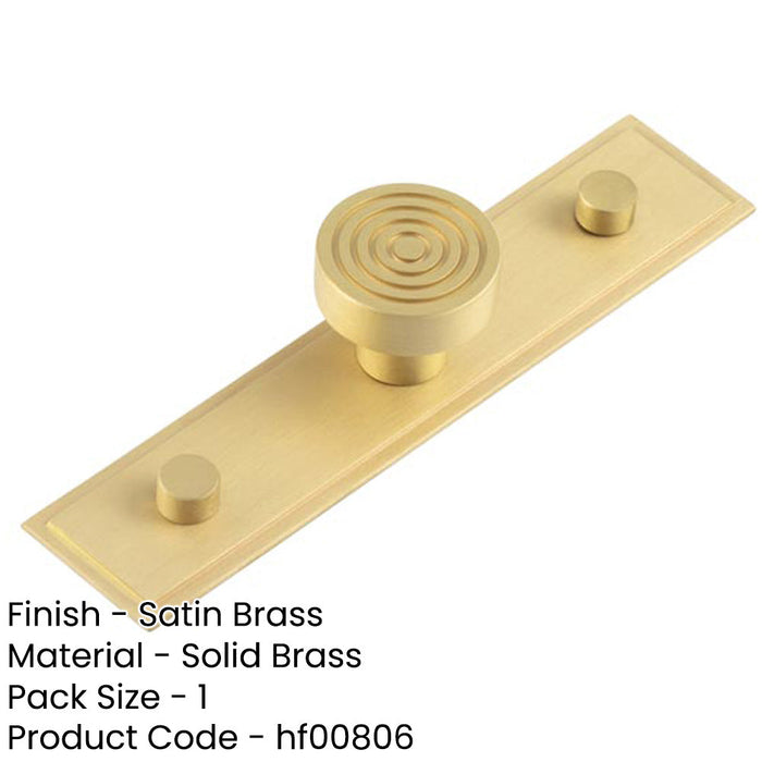 Elegant 30mm Stepped Cupboard Knob Satin Brass Stylish Interiors Kitchen Cabinet Knob-1