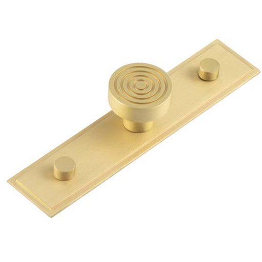 Elegant 30mm Stepped Cupboard Knob Satin Brass Stylish Interiors Kitchen Cabinet Knob