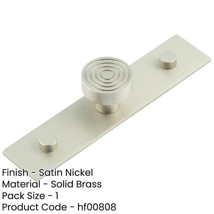 Elegant 30mm Satin Nickel Cupboard Knob with Backplate Kitchen Cabinet Knob-1