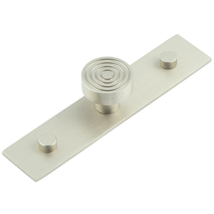 Elegant 30mm Satin Nickel Cupboard Knob with Backplate Kitchen Cabinet Knob