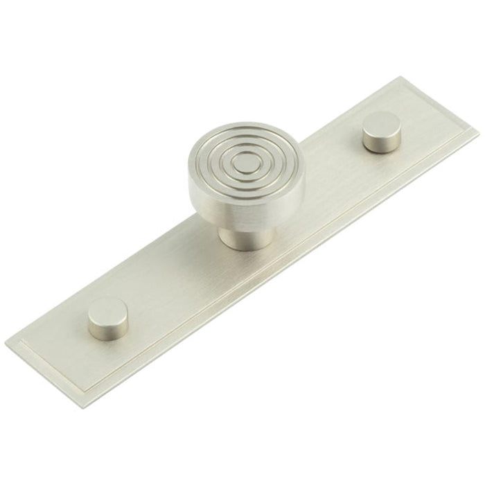 Elegant 30mm Satin Nickel Cupboard Knob with Stepped Backplate Kitchen Cabinet Knob