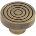 Elegant 40mm Antique Brass Cupboard Knob Stylish Interiors Kitchen Cabinet Knob