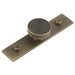 Elegant 40mm Antique Brass Cupboard Knob with Plain Backplate Kitchen Cabinet Knob