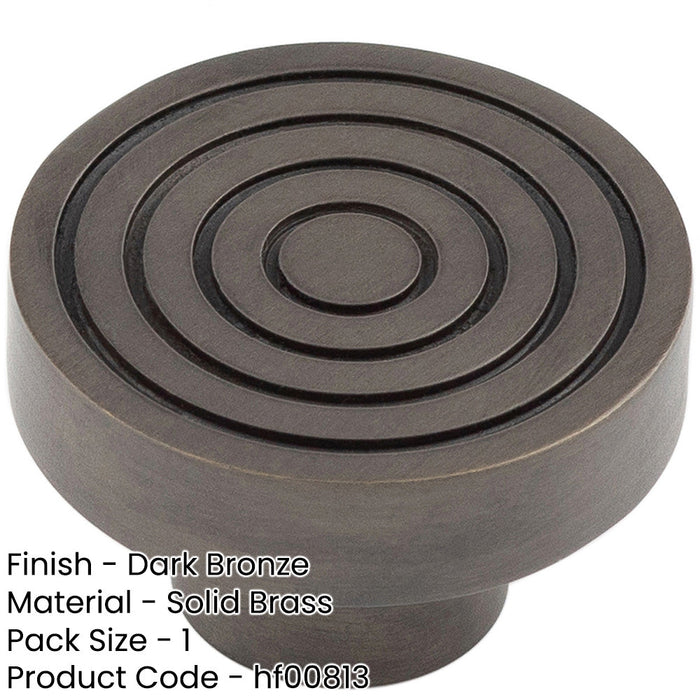 Elegant 40mm Dark Bronze Cupboard Knob Stylish Interiors Kitchen Cabinet Knob-1
