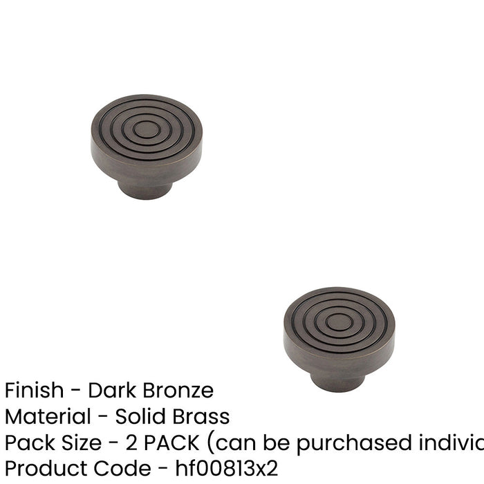 PACK Elegant 40mm Dark Bronze Cupboard Knob Stylish Interiors Kitchen Cabinet Knob (1)-1