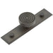 Elegant 40mm Dark Bronze Cupboard Knob with Stepped Backplate Kitchen Cabinet Knob