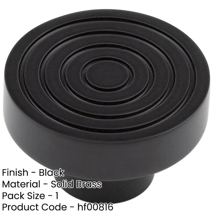 Elegant 40mm Black Cupboard Knob Stylish Interiors Kitchen Cabinet Knob-1