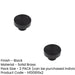 PACK Elegant 40mm Black Cupboard Knob Stylish Interiors Kitchen Cabinet Knob (1)-1