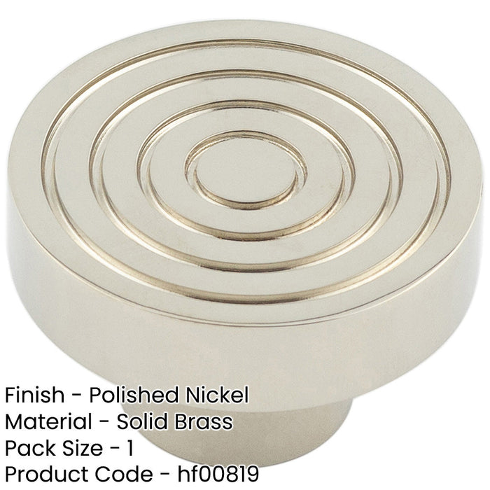 Elegant 40mm Polished Nickel Cupboard Knob Stylish Interiors Kitchen Cabinet Knob-1