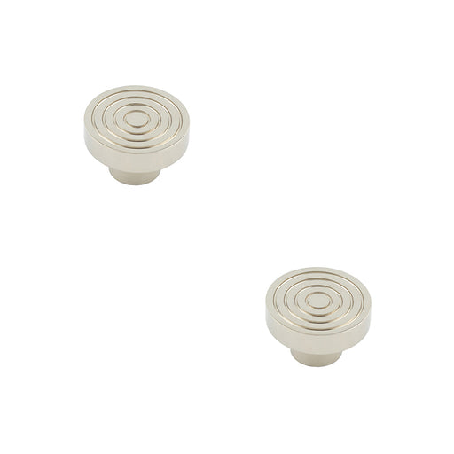 PACK Elegant 40mm Polished Nickel Cupboard Knob Stylish Interiors Kitchen Cabinet Knob (3)