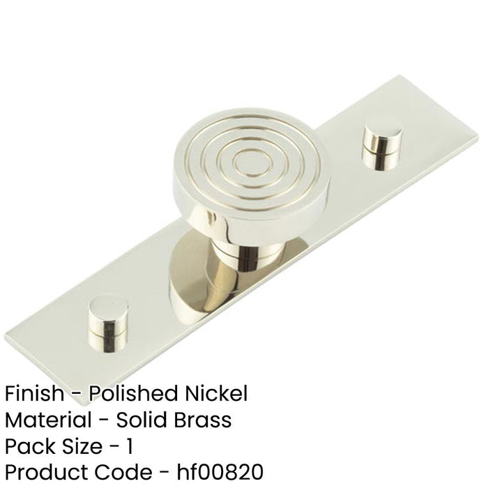 Elegant 40mm Polished Nickel Cupboard Knob with Backplate Kitchen Cabinet Knob-1