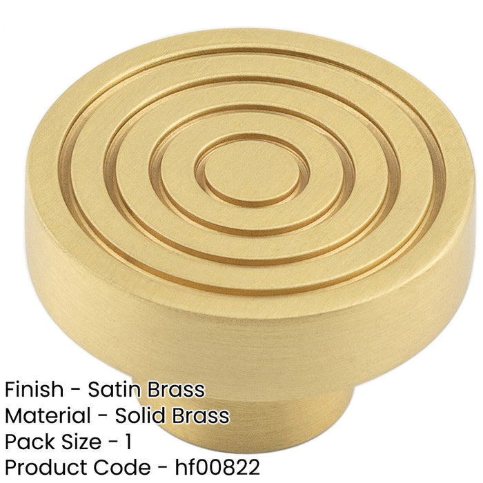 Elegant 40mm Satin Brass Cupboard Knob Stylish Interiors Kitchen Cabinet Knob-1