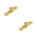 PACK Elegant Satin Brass Cupboard Knob with 40mm Plain Backplate Kitchen Cabinet Knob (1)