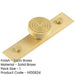 Elegant 40mm Satin Brass Cupboard Knob with Stepped Backplate Kitchen Cabinet Knob-1