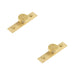 PACK Elegant 40mm Satin Brass Cupboard Knob with Stepped Backplate Kitchen Cabinet Knob (1)
