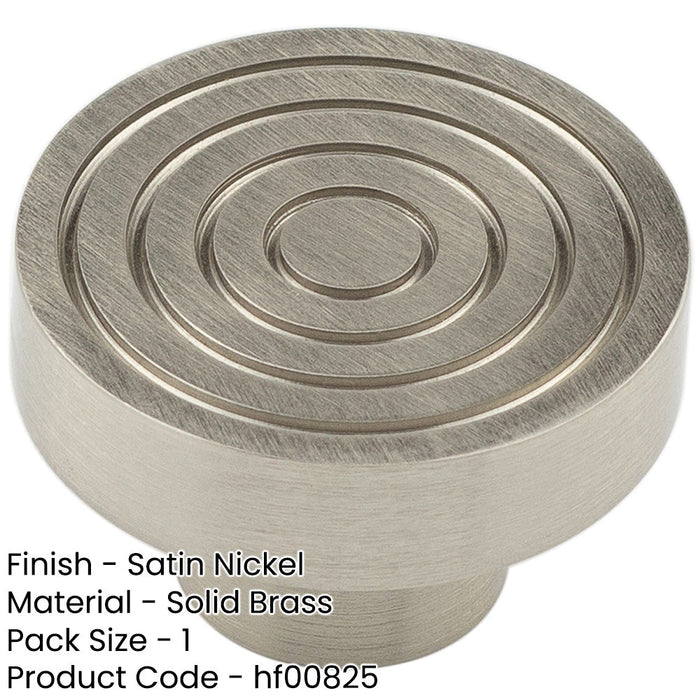 Elegant 40mm Satin Nickel Cupboard Knob Stylish Interiors Kitchen Cabinet Knob-1