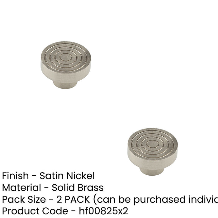 PACK Elegant 40mm Satin Nickel Cupboard Knob Stylish Interiors Kitchen Cabinet Knob (2)-1