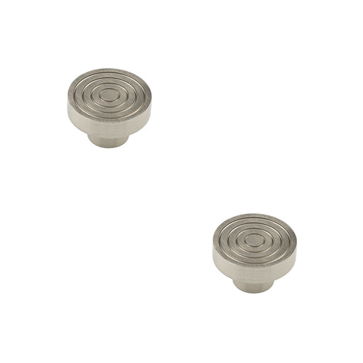 PACK Elegant 40mm Satin Nickel Cupboard Knob Stylish Interiors Kitchen Cabinet Knob (2)