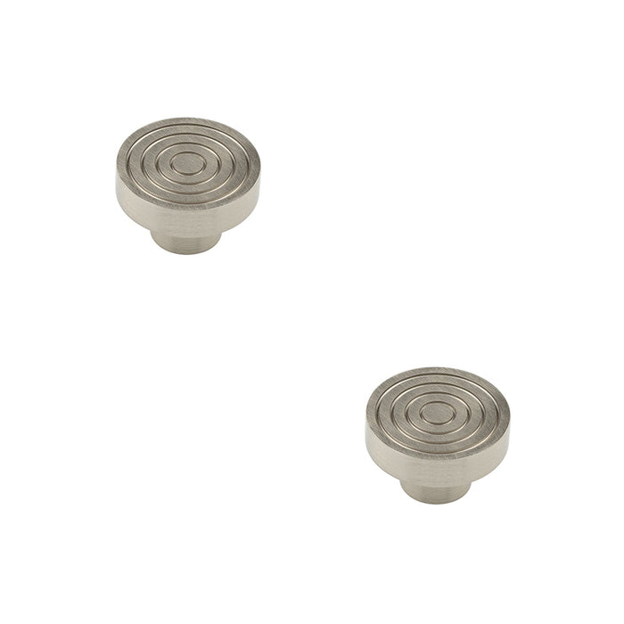 PACK Elegant 40mm Satin Nickel Cupboard Knob Stylish Interiors Kitchen Cabinet Knob (2)