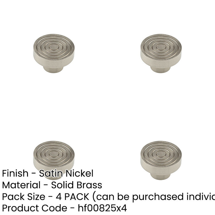 PACK Elegant 40mm Satin Nickel Cupboard Knob Stylish Interiors Kitchen Cabinet Knob-1