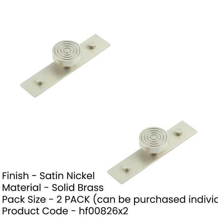 PACK Stylish 40mm Satin Nickel Cupboard Knob with Elegant Backplate Kitchen Cabinet Knob (1)-1