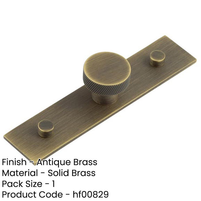30mm Antique Brass Cupboard Knob with Elegant Backplate Design Kitchen Cabinet Knob-1